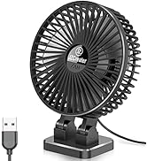 JZCreater USB Desk Fan, Mini Fan, 3 Speeds Desktop Table Cooling Fan in Single Button , Head Rota...