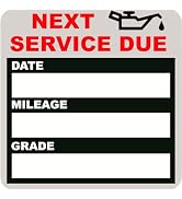JINCH Oil Change Stickers Static Cling, 120pcs 2x2 Inches Oil Change Reminder Sticker for Windshi...