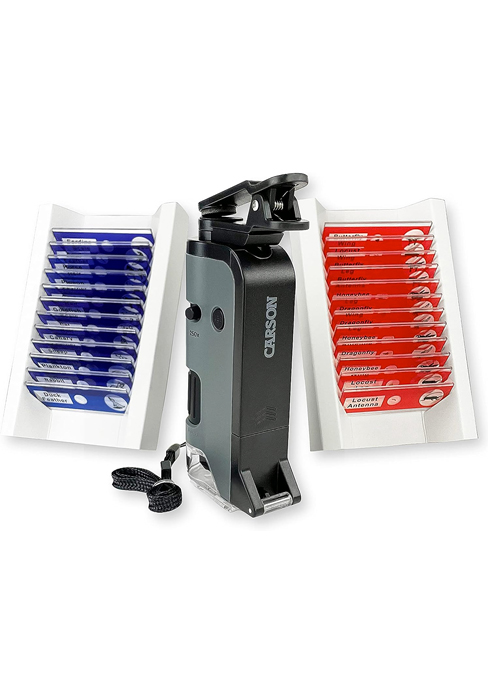 carson microscope kit, pocket microscope kit, microscope with slides, prepared slides, science kit
