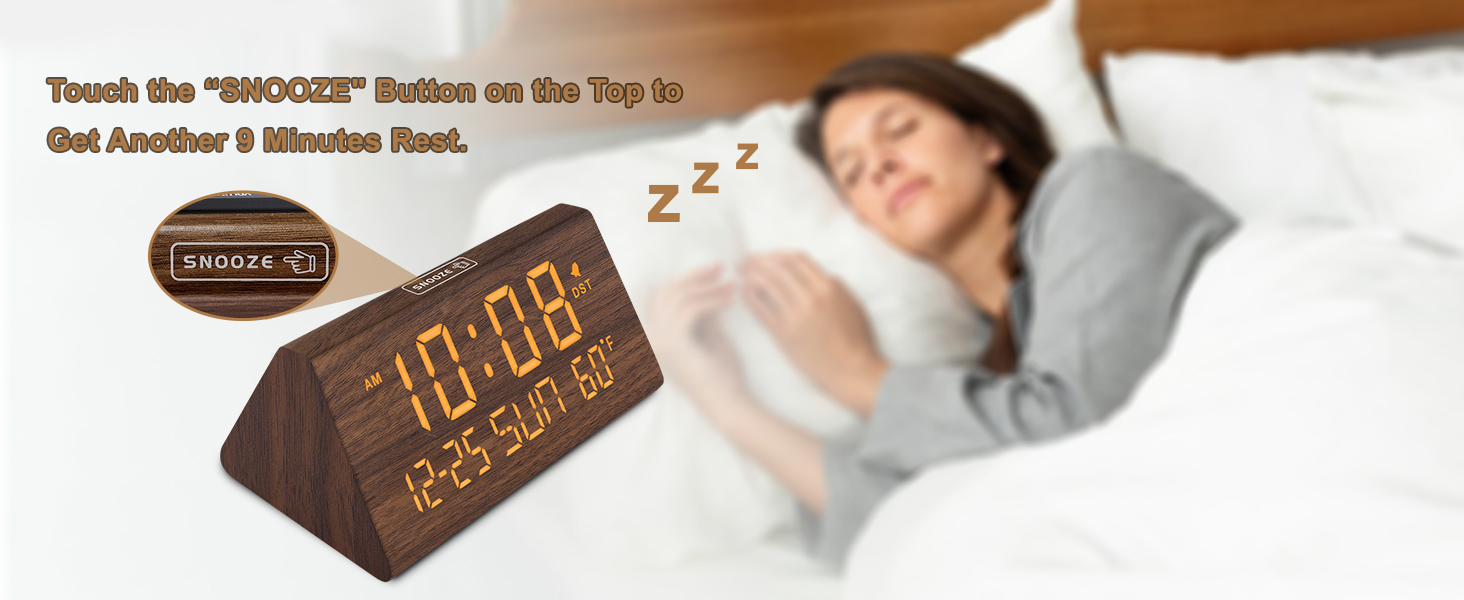 wooden alarm clock