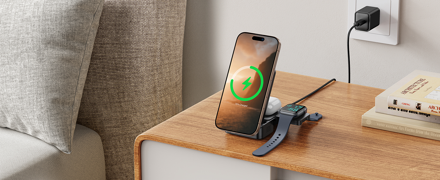 3 in 1 charging station apple travel, 3 in 1 wireless charging station apple, 3 in 1 charger