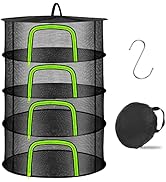 Coopache 4 Layer Herb Drying Rack Hanging Mesh Plant Dry Net Basket for Herbs Plants Flower Veget...