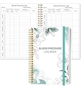 Blood Pressure Log Book - Record & Monitor Your Daily Blood Pressure, Heart Rate Readings at Home...