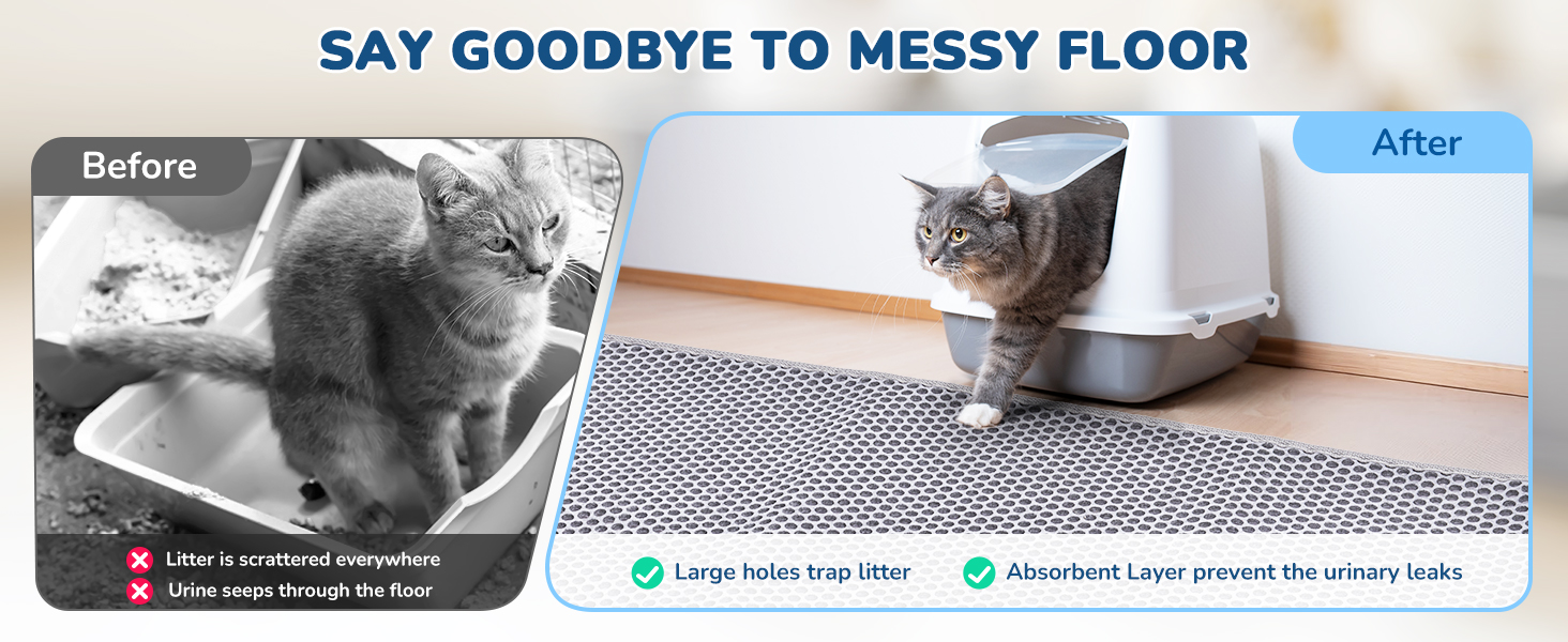 Keep the floor clean traping litter