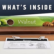 magnetic knife holder walnut wood