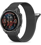 22mm Milanese Loop Compatible with Garmin Fenix 8-47mm/E-47mm/7/7pro/6/6pro/5/5plus, Quick Fit Me...