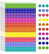 6000 PCS Colored Dot Stickers 1/4 Inch Round Color Coding Labels Circle Dots Labels Price Sticker...