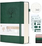 Ansopu Dotted Journal Notebook, 360 Numbered Pages Bullet Dot Grid Journals, 100gsm Dot Paper Thi...