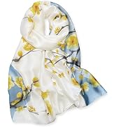 vimate 100% Large Silk Feeling Scarf -Women's Lightweight Long Silky Scarf Sunscreen Shawl Wrap N...