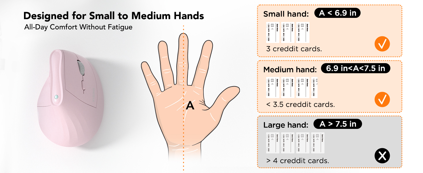 Ideal for small to medium hands