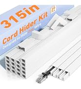 Delamu Cord Hider, 315in Cord Covers for Wires on Wall, One-Cord Cable Hider, Wire Hiders Wire Co...