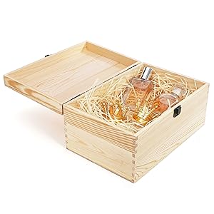 Yarlung Unfinished Wooden Box with Hinged Lid