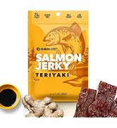 Kaimana Jerky Wild Caught Salmon Jerky - Organic Sweet & Savory Dried Fish Strips Rich in Omega-3...