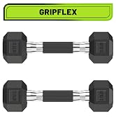 HANDBODE Hex Dumbbell Set 2.5-65 lb, Rubber Encased Hex Dumbbells for Home Gym, Weights Dumbbells...