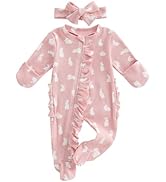 Kuriozud My First Halloween Outfit Baby Girl Ghost Romper Pumpkin Onesie Newborn Preemie Girl Paj...
