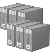 StorageTastic 6 Pack Bed Sheet Closet Organizers and Storage,Sturdy Foldable Storage Containers w...