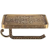 Antique European Vintage Brass Toilet Bathroom Paper Holder Phone Shelf Wall Mounted(02)