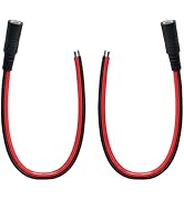 0.8FT 5.5mmx2.5mm Pigtail Cable Female 14AWG DC Maintenance Cable DC 5525 Connector for CCTV Surv...