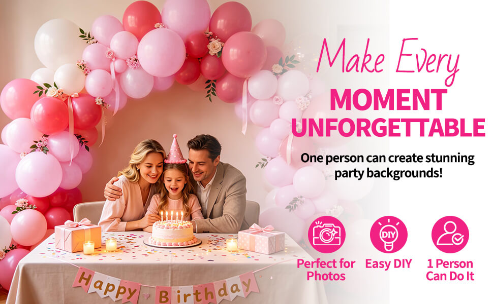 pastel pink balloons