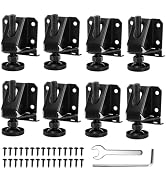 Mezchi 8 Pack Heavy Duty Leveling Feet, Adjustable Furniture Leg Leveler with Screws, Lock Nuts a...