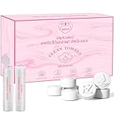 FCAEON Coin Tissue Expandable Tower Paper Tablets 9"X7.5" 200 PCS Bulk Packed Disposable Facial C...