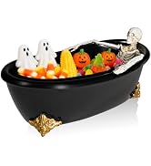 Wowagoga Halloween Skull Candy Dish, Bathtub Bowl,Resin Statues,Gothic Decoration for Home Office...