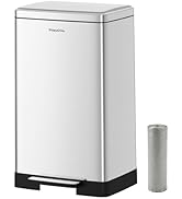 SolaceCove 17 Gallon/65 L Trash Can, Stainless Steel Kitchen Step Trash Can or Recycling Bin, Wid...