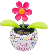 Pink Cute Solar Power Flip Flap Flower Insect Solar Power Kits for Car Decoration Swing Dancing F...