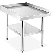 GRIDMANN NSF 16-Gauge Stainless Steel 24"L x 30"W x 24"H Equipment Stand Grill Table with Undersh...