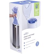 Ubbi Diaper Pail Plastic Bags, Disposable Baby Waste Bags, 3 Pack, 75 Count, 13-Gallon Bags