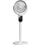 Wahacool Cordless Pedestal Fan with Remote, 90° Oscillation Air Circulator, Natural Wind Mode, 4 ...