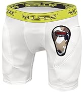 Youper Boys Youth Padded Sliding Shorts with Soft Protective Athletic Cup for Baseball, Football,...