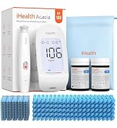iHealth Acacia Blood Glucose Monitor Kit, 100 Glucometer Strips, 100 Lancets, 1 Blood Sugar Monit...