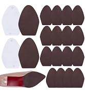 PH PandaHall 10 Pairs Suede Heel Pads for Shoes Self-Adhesive Non Slip Shoe Pads 3.2"x5" Brown Hi...