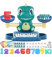 Kaodezhu Dinosaur Math Balance Toy for Boys and Girls - Montessori Matching Letter Toy for Kids 3...