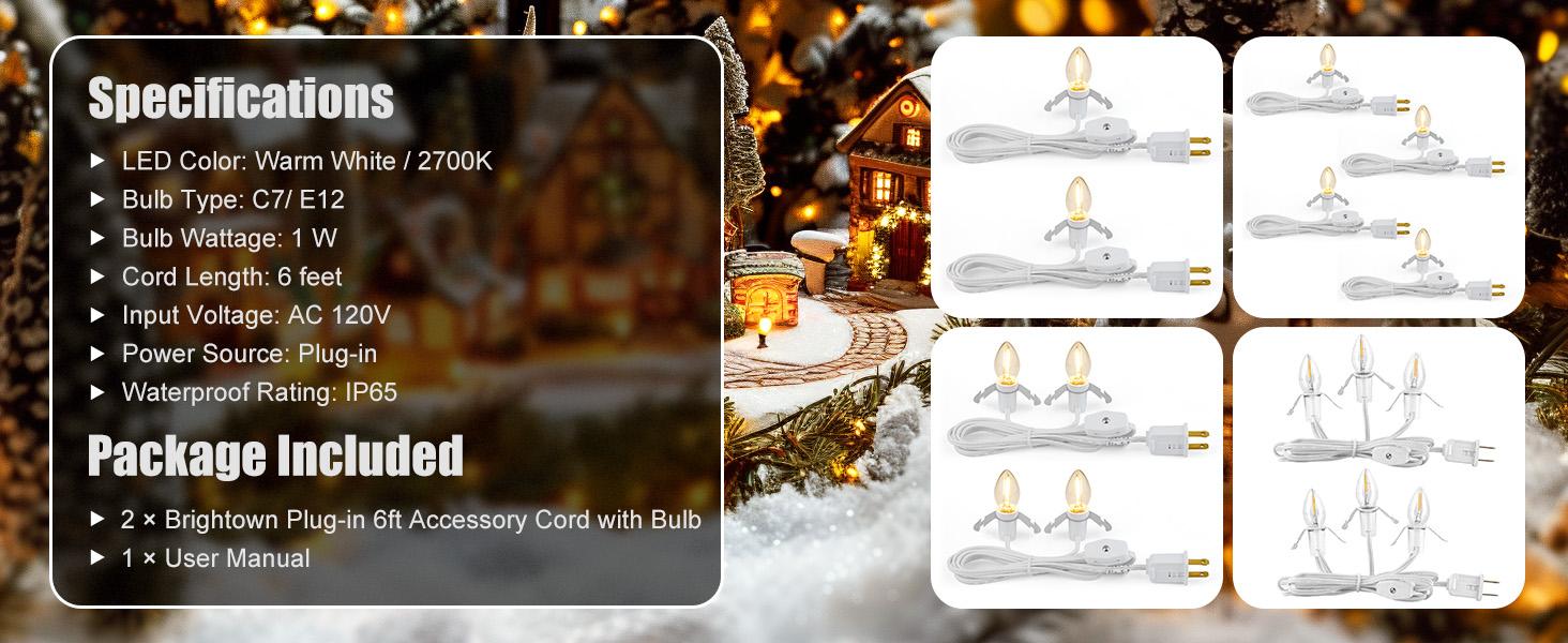 Accessory Cord with LED Bulb