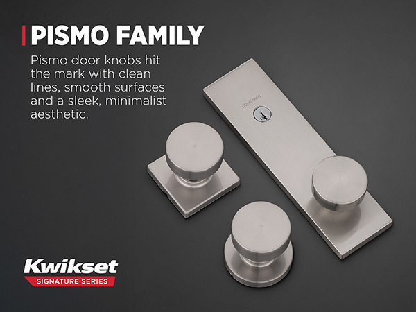 Pismo door knobs hit the mark with clean lines, smooth surfaces and a sleek, minimalist aesthetic.