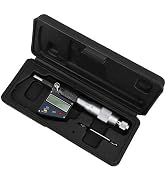 Digital Micrometer Head, Electric Meter Tool 25mm Measuring Range with Clear Readings for Machini...
