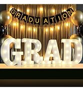 2026 Graduation Decorations, 4 LED Light Up Letters GRAD Sign for Class of 2026, Battery Operated...