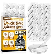 PHIXBEAR Upgraded 360Pcs Double Sided Tape Sticky Dots with Pull Tab, Removable Adhesive Mounting...
