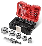 EZARC 9-Piece Quick Change Carbide Hole Saw Kit, 7/8"-2" Hole Cutters with Pilot Drills, Hex Key ...