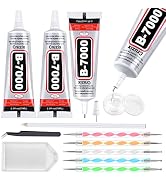 B7000 Glue Clear with Precision Tip, B-7000 Jewelry Bead Adhesive Glue Medium Viscosity with Art ...