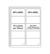 MFLABEL 10-UP Shipping Address Labels, Internet Mailing Shipping Labels, Sticker Labels, 2" x 4" ...