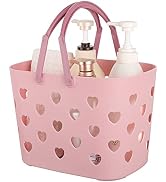 Anyoifax Portable Shower Caddy Tote Plastic Storage Basket with Handle Box Organizer Bin for Bath...