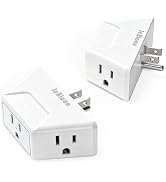 JcBlaon 2 Pack Outlet Extender, Outlet Splitter with 3 AC, Multiple Outlet Wall Plug, 3 Way Angle...