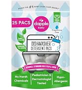 Dapple Baby Dishwasher Detergent Pods - 25 Count - Fragrance-Free, Hypoallergenic & Plant-Powered...