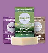 Humble Natural Bar Soap, Herbal & Fresh - Cold Processed Face & Body Soap Bar with Essential Oils...