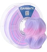 iSANMATE Translucent Rainbow PETG Filament 1.75mm 1KG for Lamps Purple Pink