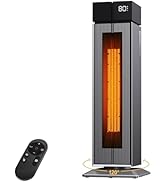 ComDomus Electric Heaters for Indoor Use, 25” Space Heater Large Room with 120° Oscillation, 3 He...