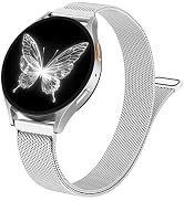 SNBLK Slim Metal Magnetic Bands Compatible with Samsung Galaxy Watch 7 Band 6 5 4 FE 40mm 44mm/6 ...